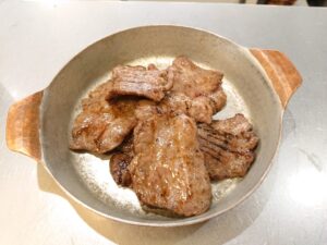 牛タン塩定食のタン＠釜元たん米衛 恵比寿店