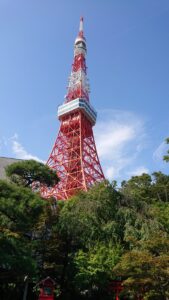 東京 芝 とうふ屋うかいからみえる東京タワー